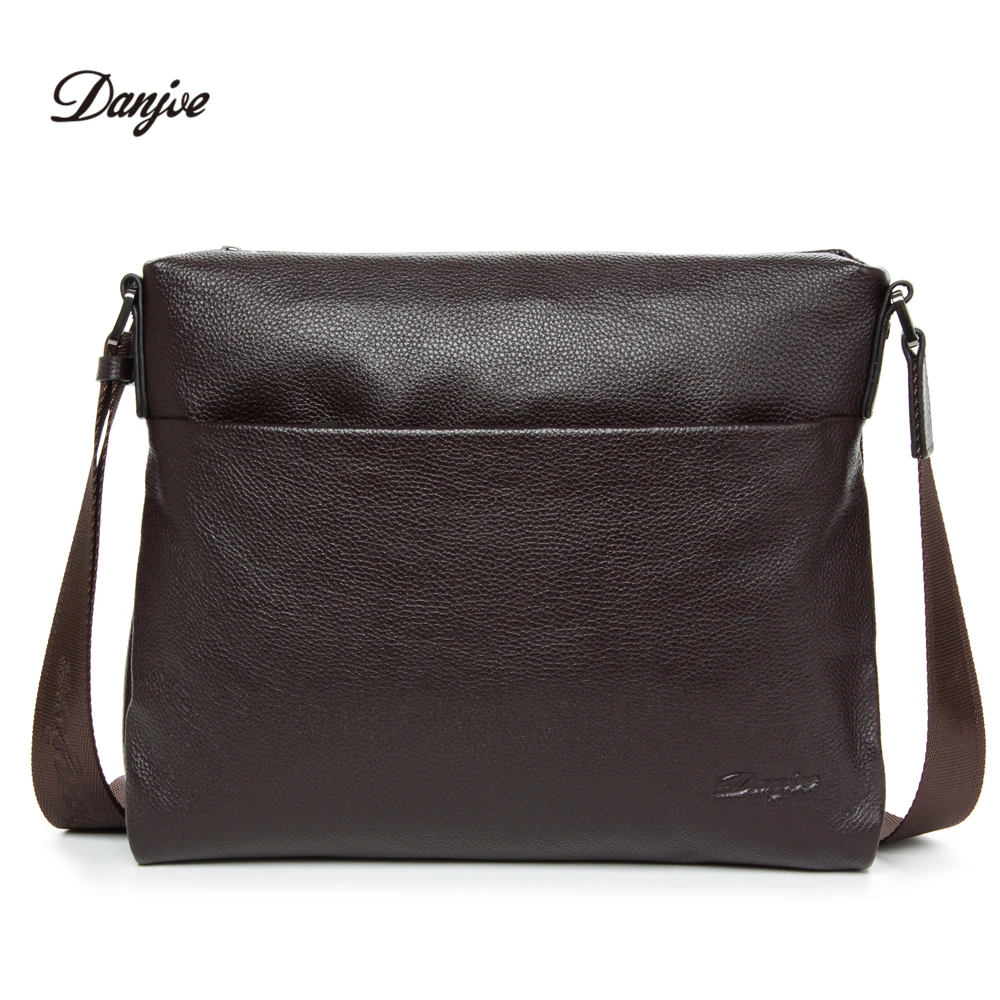

DANJUE Men Shoulder Bag Genuine Leather Business Brand Male Cowskin High Quality New Messenger Bag