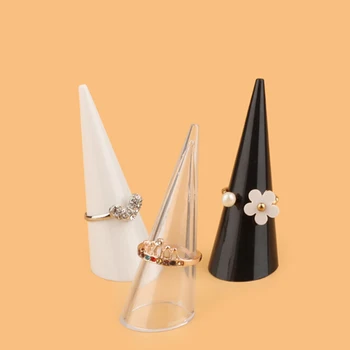 

1PC Plastic Finger Cone Fingertip Ring Stand Display Storage Showcase Holder 3 Color