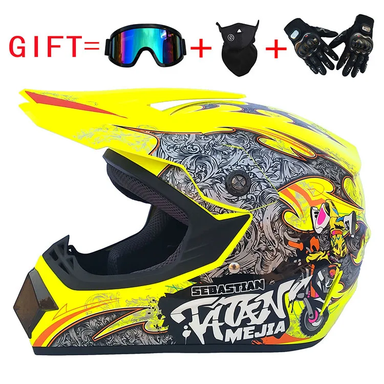 Супер светильник, шлем для мотогонок, велосипедный шлем, мультяшный детский шлем для квадроцикла, грязи, горного велосипеда, MTB DH, кросс-шлем, capacetes - Цвет: style 10