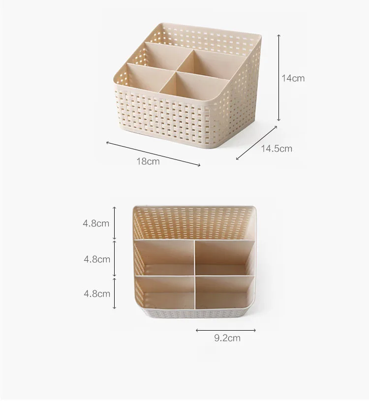 Urijk 5 слотов сетка макияж Органайзер настольная коробка для хранения косметики коробка для хранения пластик мульти-сцепление имитация стойка из ротанга