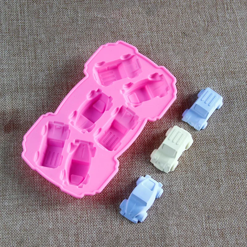 Excavator Silicone Mold 3D Car Fondant Molds Baby Birthday Cake Decorating Tools Cupcake Candy Clay Chocolate Gumpaste Moulds