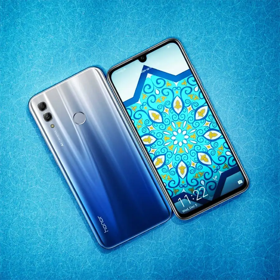 Honor 10 Lite 4G Android 9 0 6 21 &quotFHD 2340X1080 двойной шрифт задняя камера 24MP 3 Гб 64 отпечаток