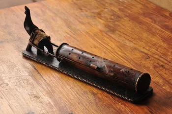 

Thailand arts and crafts wood and bamboo elephant pallet incense base incense box censer incense burner sticks.