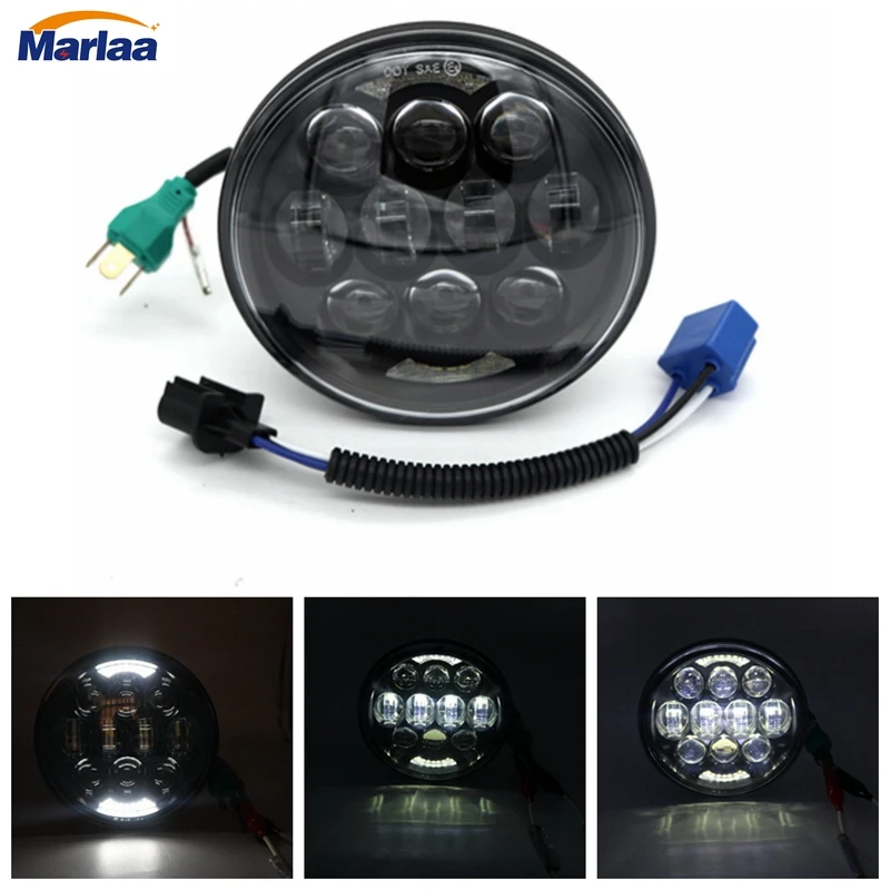 80W 5.75 5-3/4 Inch Round LED Projection Daymaker Headlight for Harley Davidson Dyna Motorcycles Light H4 H13 Led Headlight 80W 5.75 5-3/4 Inch Round LED Projection Daymaker Headlight for Harley Davidson Dyna Motorcycles Light H4 H13 Led Headlight