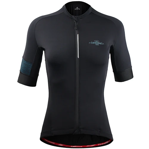 Mountainpeak, летняя женская рубашка с коротким рукавом, рубашка для верховой езды, шелковая ткань, одежда для велоспорта и бега, корсет для езды на велосипеде - Цвет: black green