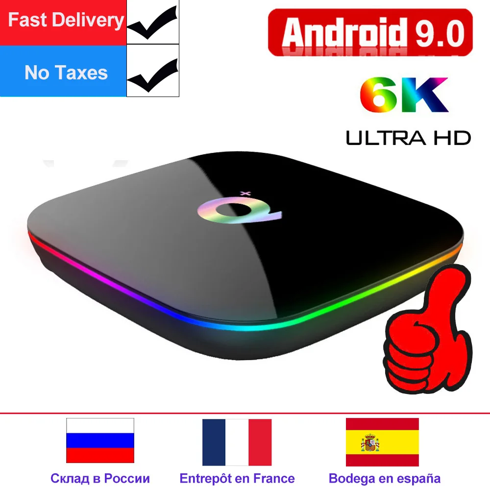 س زائد مربع التلفزيون الذكية 6 K الروبوت 9.0 التلفزيون مربع 4 GB RAM 32 GB/64 GB ROM رباعية النواة h.265 USB3.0 2.4G WiFi IPTV تعيين كبار مربع PK X96 X88 ماكس
