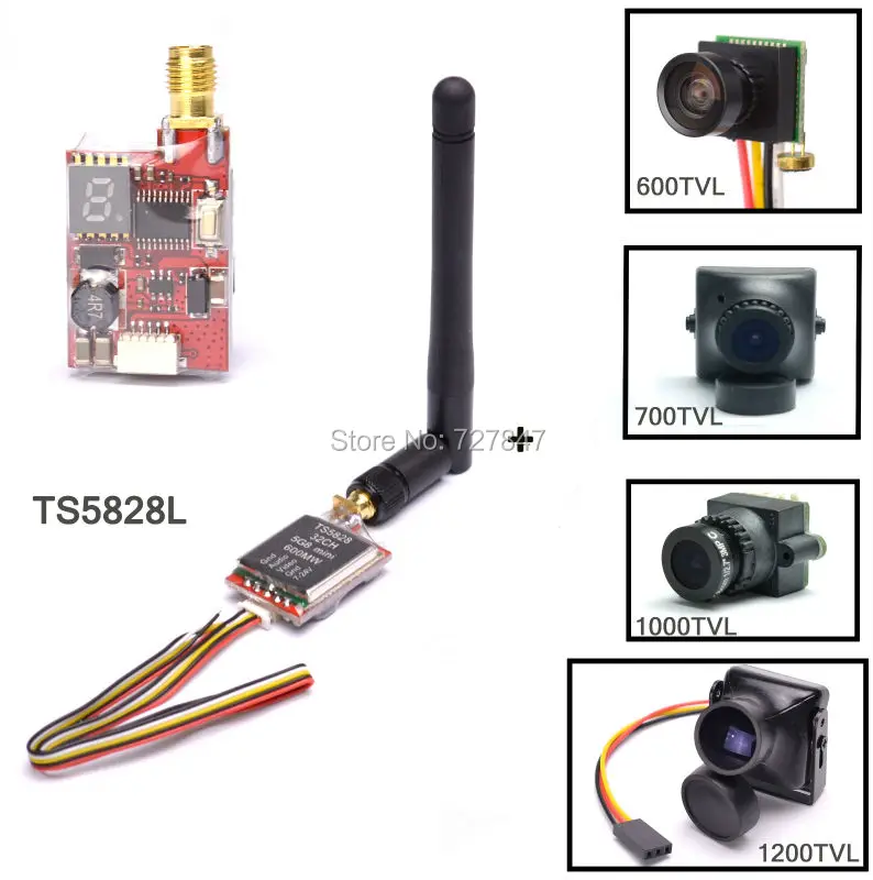 

ReadytoSky TS5828L Micro 5.8G 600mW 48CH Mini FPV Transmitter + 600TVL / 700TVL / 1000TVL / 1200TVL Camera