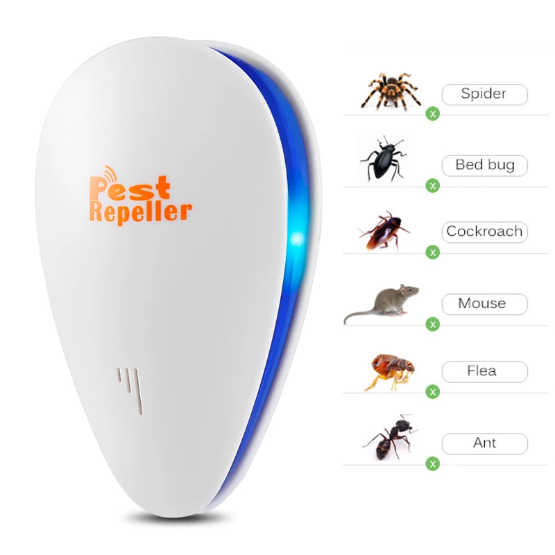 

Ultrasonic Electronic Pest Repeller Repels Mice Bed Bugs Mosquitoes Spiders Mouse Pest Repeller Pest Control Reject EU/US/UK