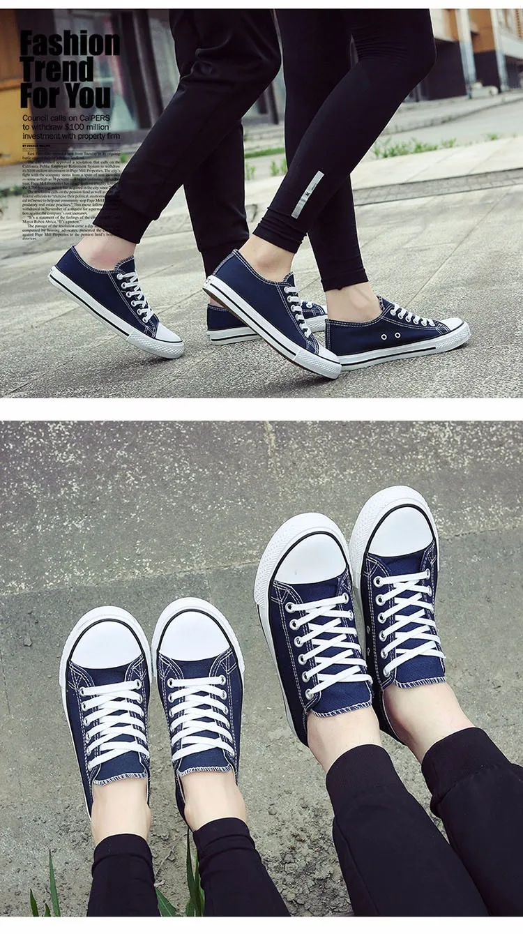 Hellozebra Men Casual Canvas Shoes Classical Lace Up Solid Flats Breathable Board Soft Leather Students Shoes 2016 Autumn New (17)