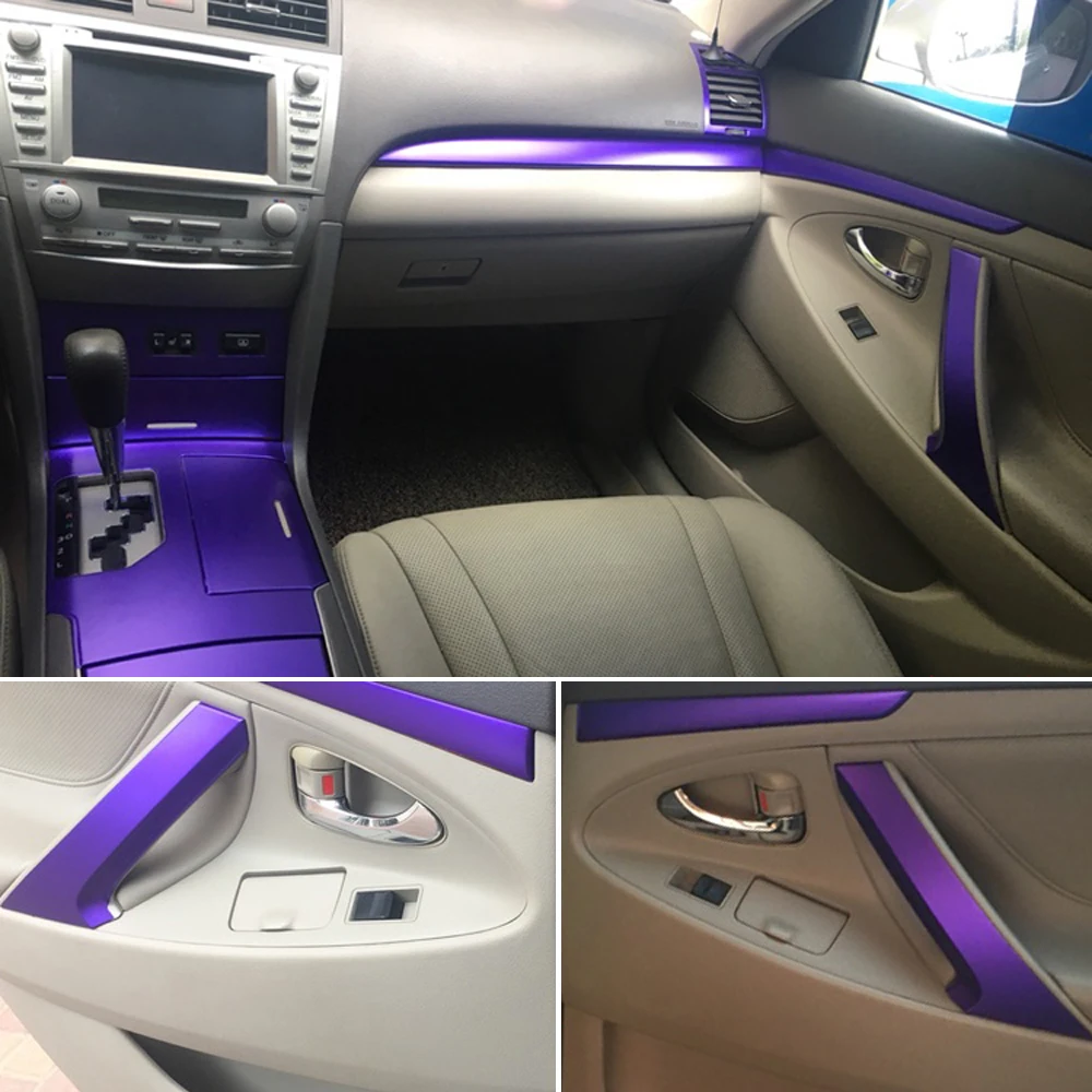 

For Toyota Camry XV40 2006-2011 Interior Central Control Panel Door Handle 5DCarbon Fiber Stickers Decals Car styling Accessorie