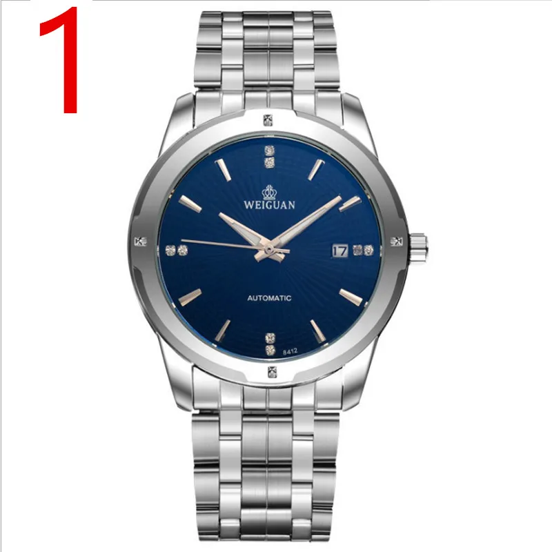 

Mens Watches Top Brand Luxury Sport Quartz Watch Men Business Stainless Steel Silicone Waterproof Wristwatch 5