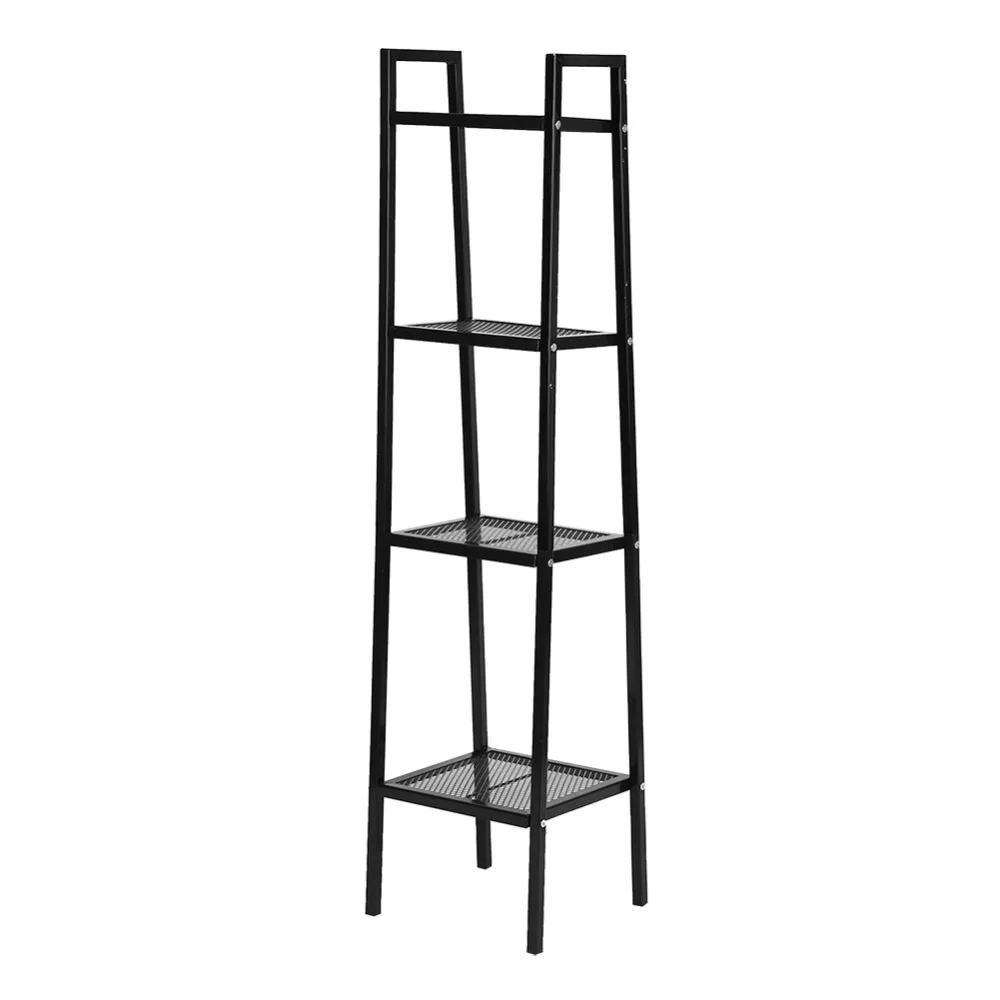

4 Tier Ladder Shelf Unit Bookshelf Bookcase Book Storage Display Rack Stand 35*35*145cm