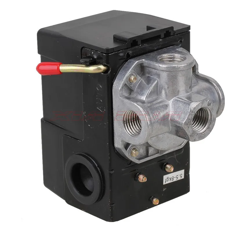 Воздушный компрессор Давление переключатель Управление клапан на рост от 80 до 115 фунтов на квадратный дюйм 4 Порты и разъёмы красный вкл/выкл рычаг 0,55-0.8Mpa