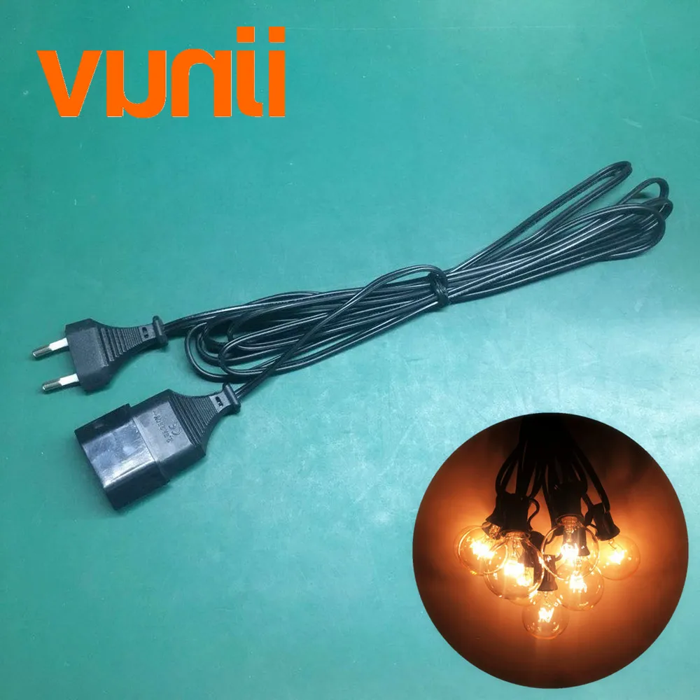 3M/9.8Ft G40 String Light Extension Cable Patio Light Decor Outdoor