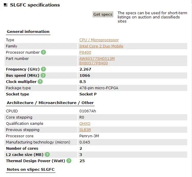 Intel Core 2 Duo P8400 cpu ноутбук процессор PGA 478 cpu работает исправно