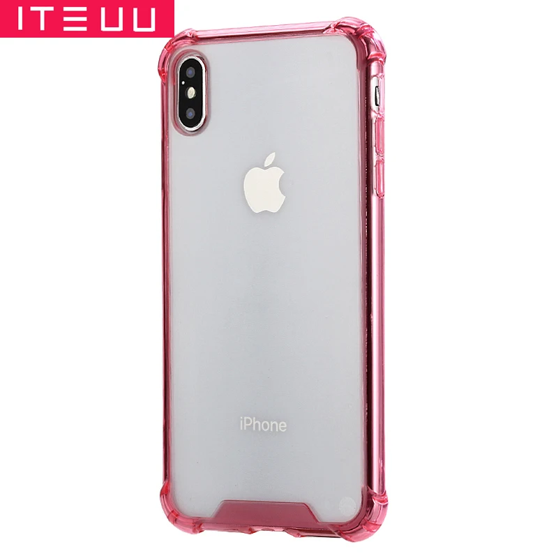 

ITEUU Heavy Duty Shockproof Case for iPhone X XS MAX XR PC TPU Air Cushion Super Anti-knock Clear Transparent Hard Back Cover