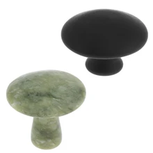 2 шт грибовидный зеленый нефрит теплый массажный камень черный натуральный Лава базальт горячие камни комплект
