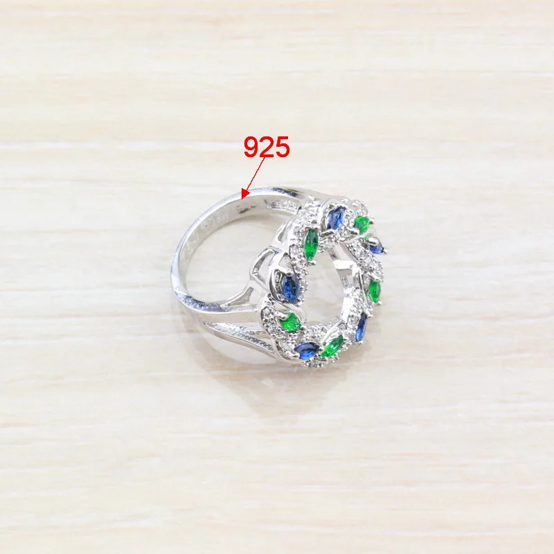 Женский комплект ювелирных изделий из кольца и серёг с фианитом|box dating|box strapbox gift |
