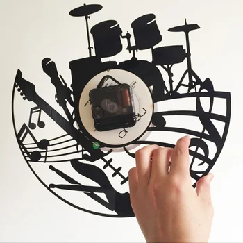 

Wall Clock CD Record Modern Design Musical Theme Home Decoration Art Clocks for Living Room Bedroom TB Sale