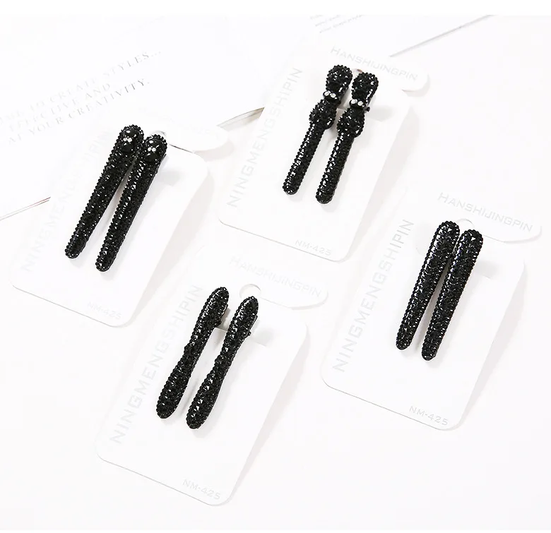 

Multi-style fashion paint point drill duckbill clip butterfly bow tie duckbill clip side clip Girl Women Hair accessorie