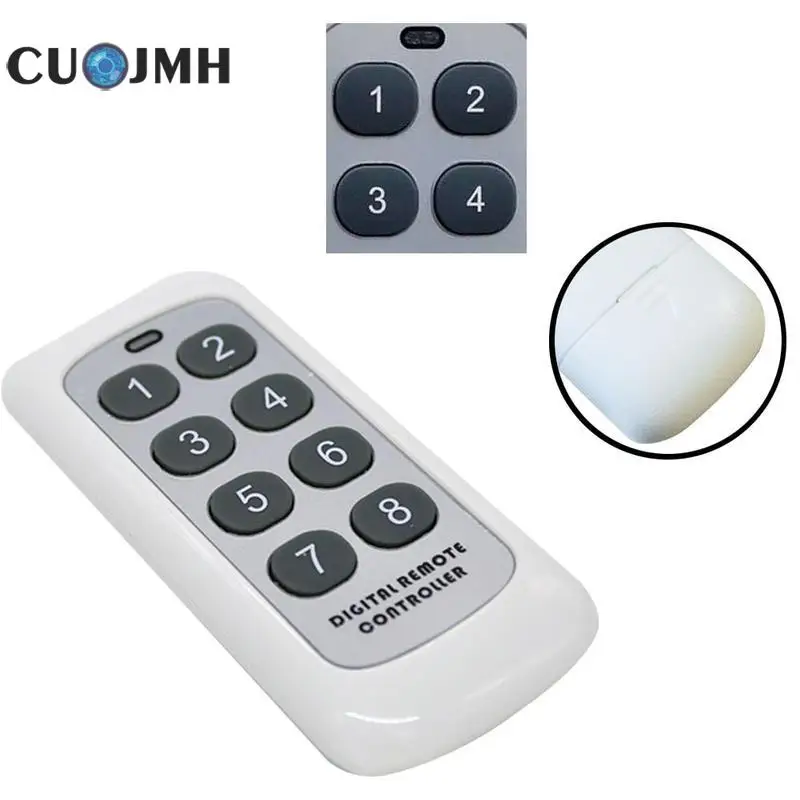 

1 Pcs 315m 433mhz Frequency Remote Wireless Controller Entrance Guard Controller Eight Key High Power Remote Control