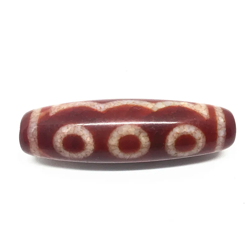 

AAA Grade Tibet Beads Red Natural Agate 5 Five Eyes 15mm*55mm Pendant Powerful Amulet Tibetan Dzi Beads DIY Pendant