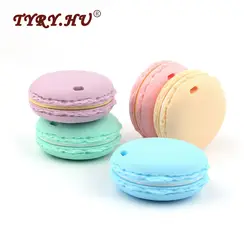 TYRY. HU Macarons Детские Прорезыватели для зубов 1 шт. BPA бесплатно еда класс силиконовые Teether Детские Жевательные Прорезыватель зубов Уход за