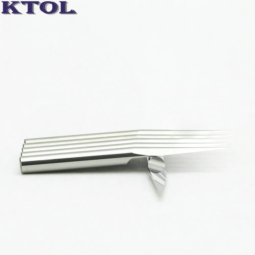 10 угловых Tip 0.1mm Ovl 38mm в форме CNC гравировальные биты торцевые фрезы PCB инструменты
