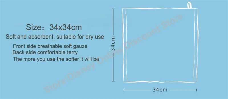 Детское Марлевое полотенце с Винни-пухом из Диснея, любимое полотенце для лица из хлопка, детское полотенце, платок, слюнявчик для новорожденных