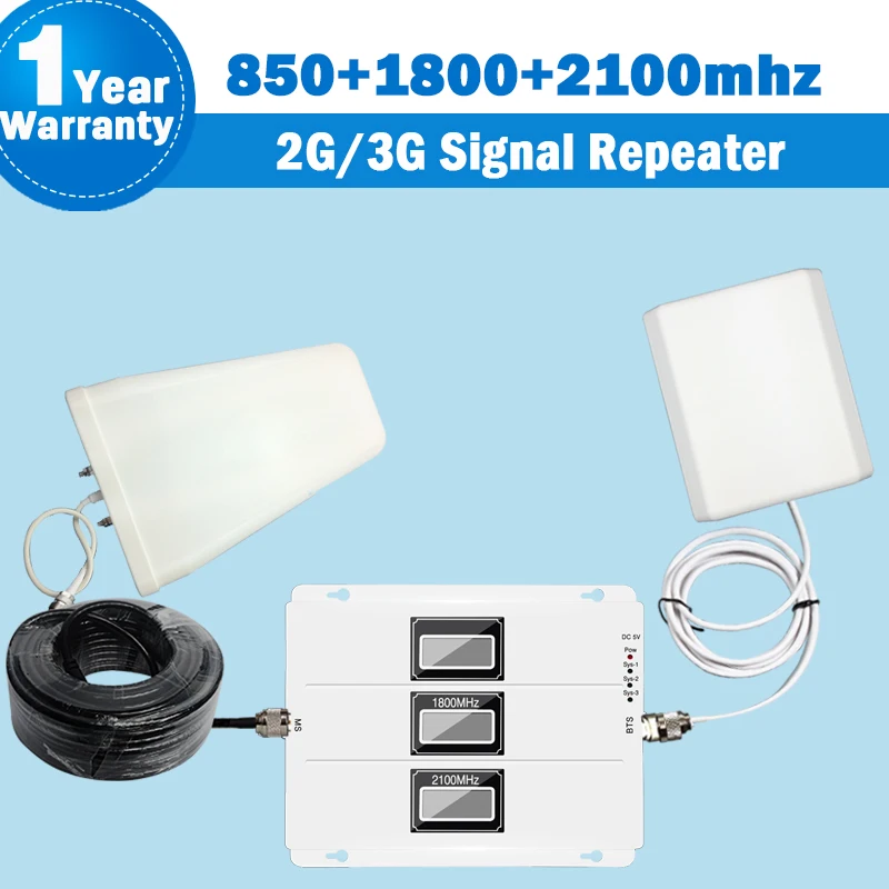 

lintratek 3g cdma 850+1800+2100mhz umts mobile phone signal booster B5/B3/B1 2g cellphone Signal Repeater gsm Repetidor kit S28
