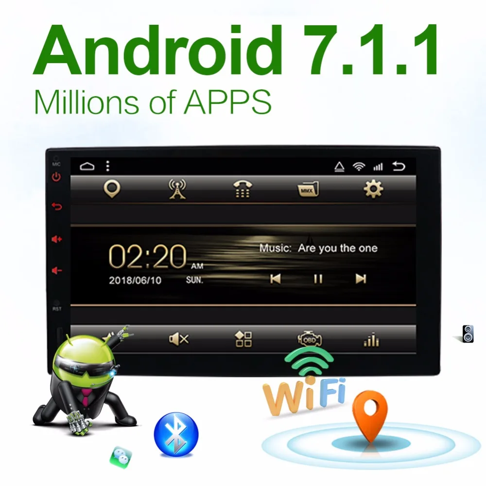 

Bosion Car Multimedia Player 2 DIN Android 7.1.1 GPS Navigation MP5 MP3 Audio Touch Screen Bluetooth ISO For Universal Car Radio