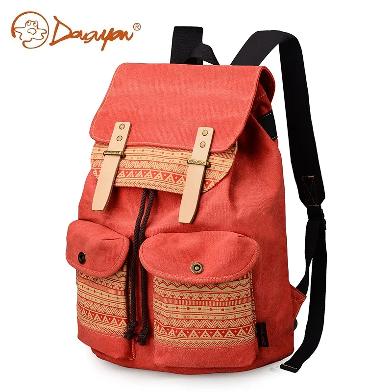 Douguyan Women Backpack Fashion Orange Feminine Solid Cute Female
