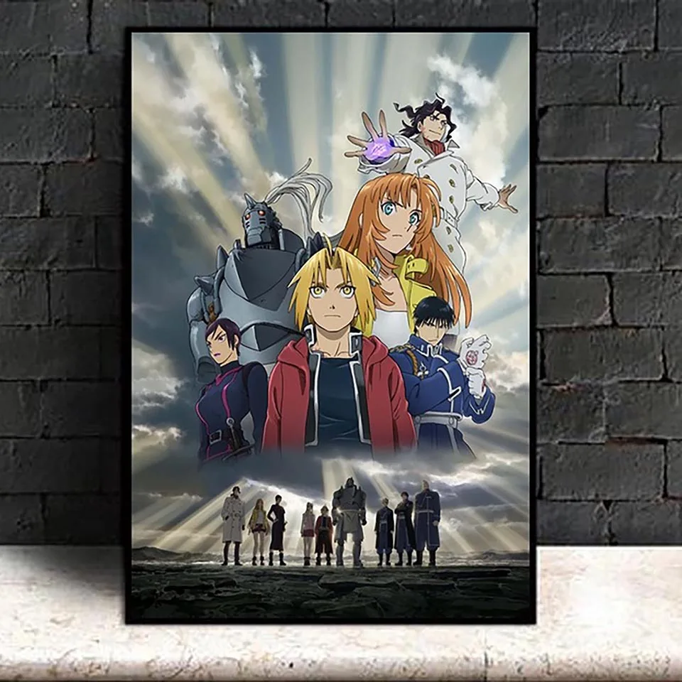 Hot Japan Anime Cosplay Fullmetal Alchemist Wall Scroll Art Poster Home Decor A+