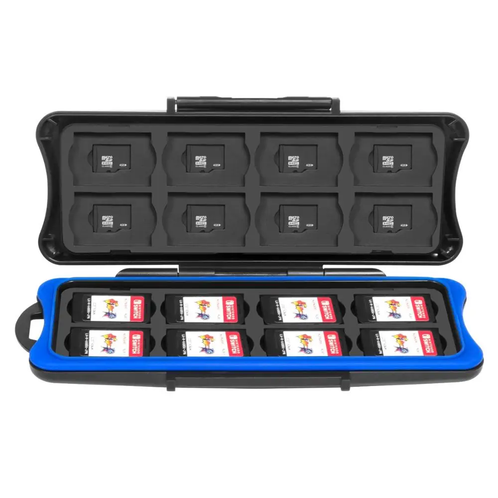 

Nintend Switch Game Card Case Game Card Storage Box with 16 Game Card Slots and 16 Micro SD Card Holders for Nintendo Switch NS