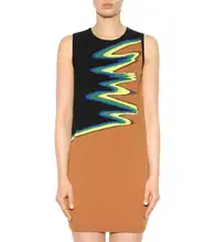 Women Osha Wave Knitted Dress urban staple silhouette with a bold sound wave-inspired