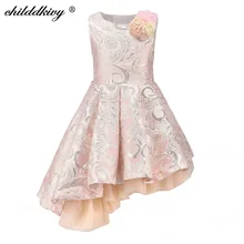 Детское асимметричное платье принцессы без рукавов для девочек осенние детские праздничные платья для девочек, детское бальное платье