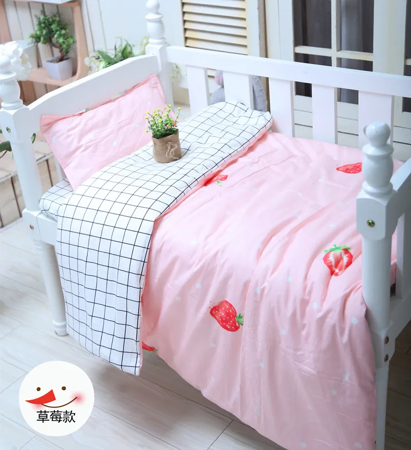 

100% cotton 3pcs baby bedding setnewborn baby boy girl crib bedding pillowcase sheets quilt cover bedding sets for kids