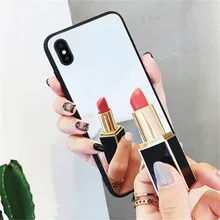 

Fashion Mirror Hard Case For iPhone 6 6s 7 8 Plus Soft TPU Edge Makeup Phone Case For iPhone X XS Max XR Back Cover Fundas