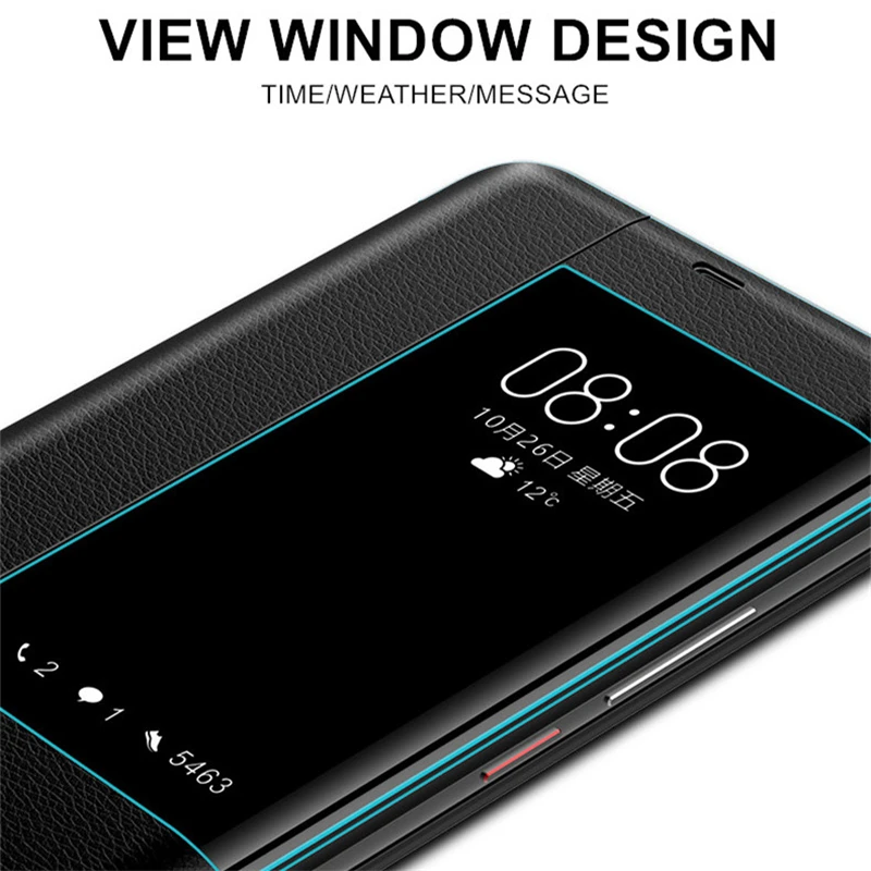 Кожаный чехол KEYSION с откидной крышкой для Huawei Mate 20 10 P30 P20 Pro P10 20X умный окошком