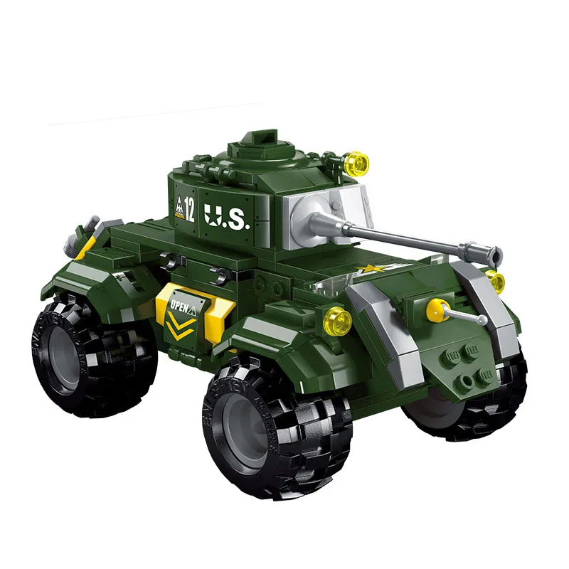 Models-building-toy-ENLIGHTEN-1712-Military-Battle-Factory-Scene-Armored-Car-Building-Blocks-compatible-with-lego