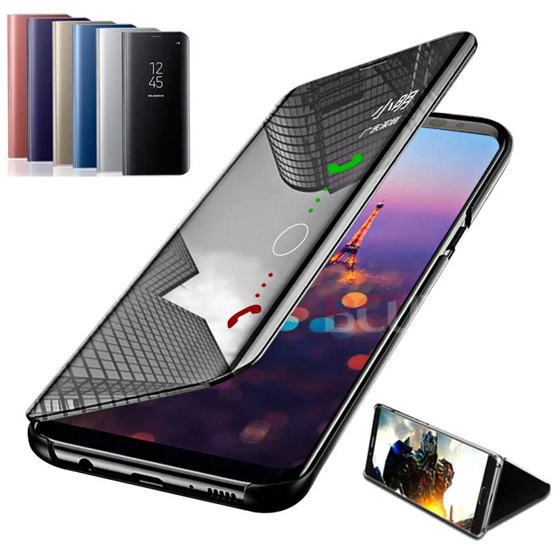 

BCUYRS Flip Standing Phone Case For Huawei P20 Lite P20 Pro P30 Full Mirror leather Cases For Huawei P20 P30 Lite Pro Cover Bag
