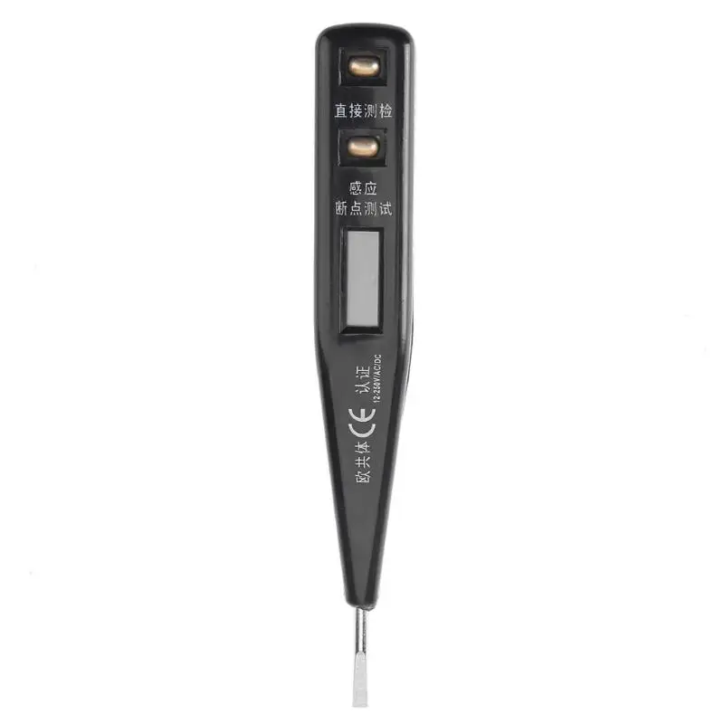 

AC DC 12-250V Non-Contact Electric LCD Test Pen Voltage Digital Detector Tester Measure Voltage DetectorTester Pen Continuity