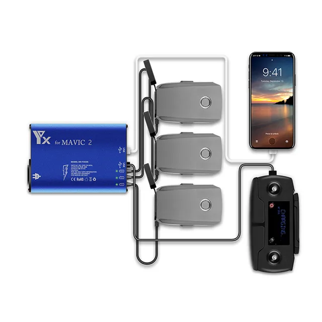 $29.99  FOR Mavic 2 Pro/Zoom Battery Charger Hub 5 in 1 Charging Hub for Mavic 2 Drone Remote Controller & 