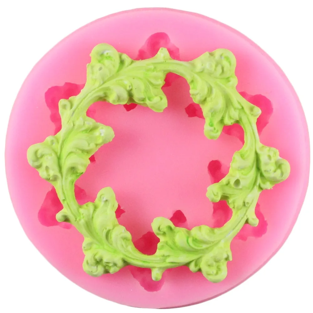 

DIY Flower Garland Silicone Mold Scroll Relief Border Fondant Cake Decorating Tools Resin Polymer Clay Candy Chocolate Mould