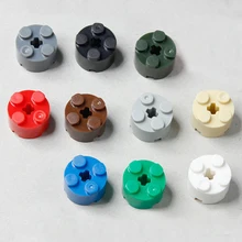 50Pcs Round Bricks 2x2 DIY Enlighten MOC Plastic Building Block Bricks Toys For Kids Compatible With