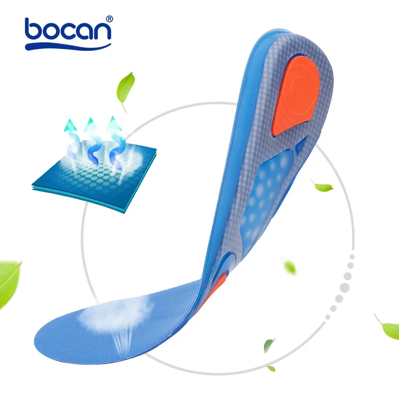 Bocan نعال جيل 1 زوج أعلى جودة إدراج مريحة نعال الحذاء صدمة امتصاص نعل للرجال والنساء
