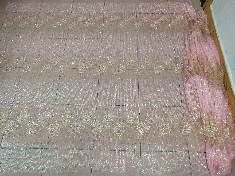 Новейшая французская кружевная вышивка 3 цвета серебро/золото/розовый mytzx16 Роскошная ткань для свадебного платья в Африке Нигерия ремесло