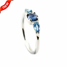 Se adapta al Estilo Europeo de Plata Esterlina de Joyería de Plata Anillos para Mujeres Modelos de Joyería Anillo con Cristal Heladas FANDOLA FLR103