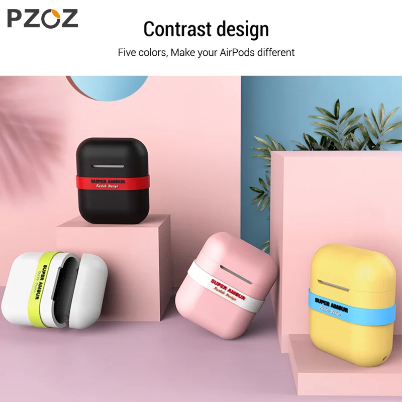 PZOZ для Apple airpods чехол Аксессуары для airpods чехол для наушников bluetooth беспроводной ремешок мягкий силиконовый защитный