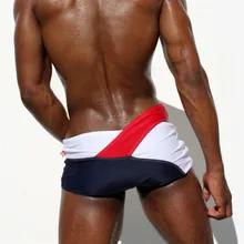 Пикантные Плавание одежда Для мужчин Плавание спортивные трусы с низкой талией купальник с поясом Плавание ming костюм для Мужская одежда для пляжа, шорты, трусы с кармашком для badehosen herren